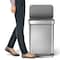 Simplehuman 55 L Rectangular Step-On Can, Brushed, Stainless Steel, 18.5 in CW2023 - alternate 8